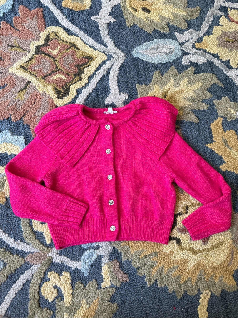 a loves a Girls Cardigan Size 7-8 Coastal Preppy Back To School Sweater Pink